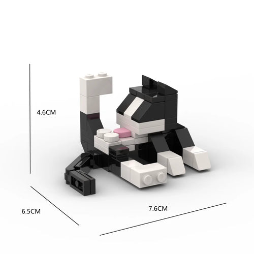 Animal Series 62Pcs MOC Bricks Cat Figires DIY Building Blocks Kids Education Toys For Children Birthday Gift